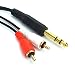 SiYear Gold-Plated 6.35mm 1/4 inch Male TRS Stereo Plug to 2 RCA Phono Male Audio Y Splitter Cable,Connector Wire Cord Plug (1.5M) primary
