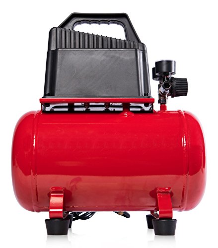 General-Intl-Power-Products-AC1200-Portable-3-gallon-Oil-Free-Air-Compressor-06-CFM-115-PSI-Red