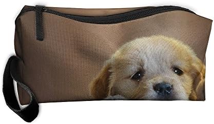Makeup Pouch For Womens Cosmetic Case Zipper Golden Retriever Crubs Travelling