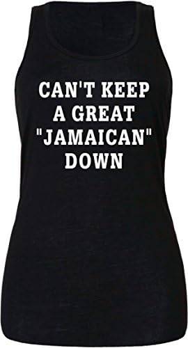 Womans Ladies Funny Tank Top CANT KEEP A GREAT JAMAICAN DOWN 2X