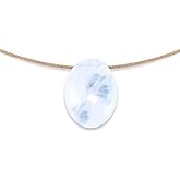 Sol N Touch Zodiac Series Gemstone Necklaces for Women - Oval Cut Cabochon Cute Necklaces Gifts for Women & Teens - 17"-19" long Nylon-coated Monofilament 0.03" thick Cord