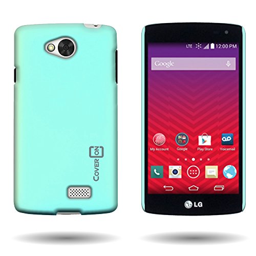 Tribute Transpyre Optimus F60 Case, CoverON® for LG Tribute/Transpyre/Optimus F60 Hard Case [Slender Fit Series] Ultra Slim Polycarbonate Back Phone Cover with Matte Non-Slip Grip Coating - Teal