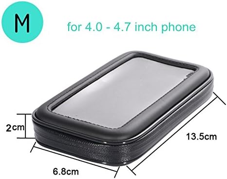 Waterproof Bike Phone Case Iphone 6S/6 Water Proof Bike Mount Water Resistant Pouch Holster Handlebar Phone Bag Samsung Galaxy S5 Mini Tube Mount Smartphone Holder Sony Xperia(For 5.0-5.7 Inch Phone)