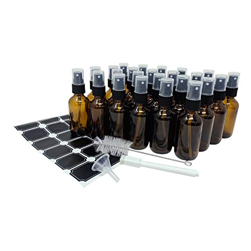 Mockins 24 Pack Amber 2 Oz Glass Spray Bottle | The
