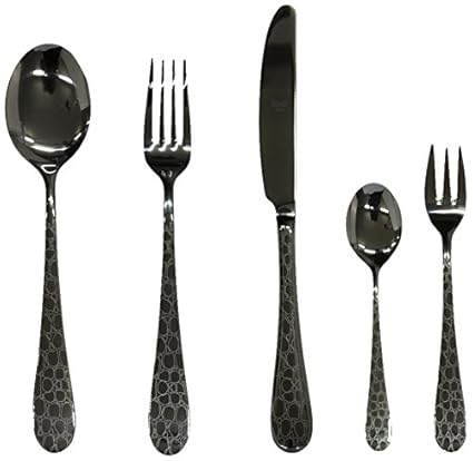 Mepra 1096C22030D - Juego de cubertería, color negro