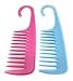 Detangler Shower Comb with hook, wet/dry, Colors may vary (Pack of 2)