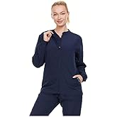 HEAL + WEAR Women's Medical Scrub Set, Athletic Style, 4-Way Stretch, Wrinkle-Free, 96% Polyester, Track-Style Jacket, Regular Fit