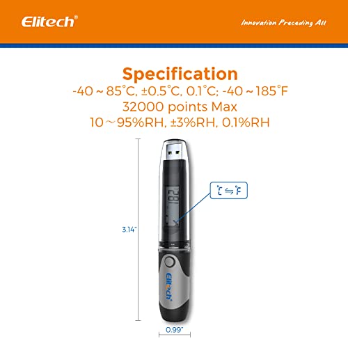 Elitech RC-51H PDF USB Temperature and Humidity Data Logger Reusable Elitech RC-51H PDF USB Temperature and Humidity Data Logger Reusable