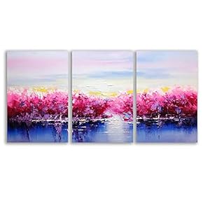 Wall26-3 Plane Canvas Wall Art-Abstract Oil Painting-Giclee Painting Wall Bedroom Living House Decoration Home Art - 16"x24" x 3 Panels