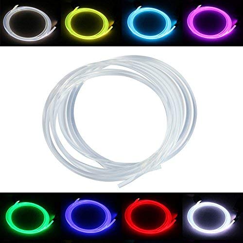 kingmaled PMMA Optic Fiber Light Cable Side Glow for Fiber Optical Lighting Decoration and High-Brightness Star Ceiling Led Kit Light - [Ф0.39in/10mm*1m]