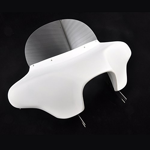 Wotefusi Motorcycle Detachable Batwing Front Head Fairing Bodywork 6x9 White Windscreen Windshield For Harley Davidson Road King 1994-1999 2000-2007 2009-2013 Unfit Police Version