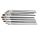 APG 9pcs Flat Pointed Tip Nylon Hair Acrylic Watercolor Brush Artists Paint Brush Set