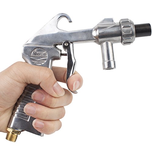 OSOF Air Sand Blaster Kit Blasting Grit Shot Sandblaster Siphon Feed Gun Nozzle Tube Rust Remove Abrasive Sand Blasting + 6Pcs Nozzle (4mm 5mm 5mm 6mm 6mm 7mm) + Sand Suction Pipe
