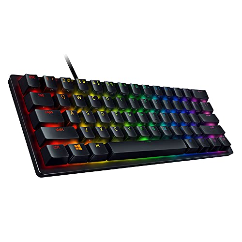 Razer-Huntsman-Mini-Purple-Switch-Teclado-compacto-para-juegos-al-60-procentos-con-interruptores-opto-mecanicos-tapas-de-teclas-PBT-cable-USB-C-desmontable-QWERTY-US-Layout-Negro