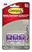 Command 17067CLR-VES Purple Purely Small Wire, 3 Hooks, 4 Clear Strips/Pack