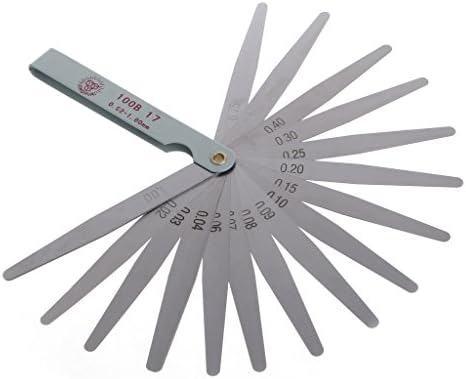 Watermk 1pc 0.02 to 1mm 17 Blade Thickness Gap Metric Filler Feeler Gauge Measure Tool