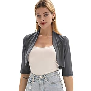 GRACE KARIN Bolero voor dames, elegant, open schouder, cardigan, chiffon, voor ceremonie