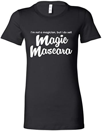 I'm Not A Magician, But I Do Sell Magic Mascara Black T-Shirt White Lettering With Saying 2X-Large