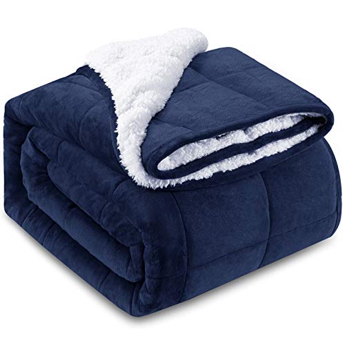 HBlife Sherpa Fleece Weighted Blanket for Adults, OekoTex Certified 15