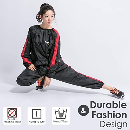 DNRZY F.I.T Sweat Sauna Suits for Men Women Weight Loss Plus Size Anti