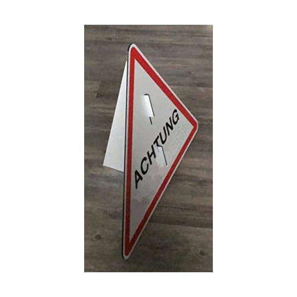 AllesKlaroÂ® - Warnschild Aufsteller - Achtung BaumfÃ¤llung - Dreieck - freistehend aufstellbar - 4mm Alu Verbundplatte (50x40cm) – Bild 4