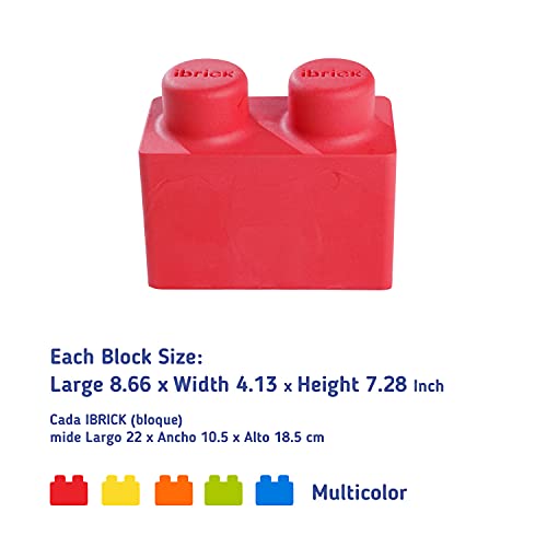 IBRICK 50 Pieces Jumbo Foam Blocks for Construction. Fun, Creative