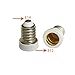 SmartDealsPro 6-Pack White Edison Screw E14 to Candelabra Screw E12 Halogen LED Bulb Base Light Converter Adapter Lamp Holder