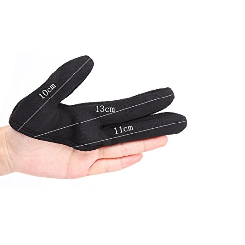 Sinwo Heat Resistant Gloves,Anti-hot Insulation Three Finger Glove Nylon Cloth Black Unisex Haircut For Hair Styling,Bake (Black)