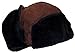 Best Winter Hats Adult Russian/Aviator Faux Suede Leather w/Faux Fur(One Size) - Brown