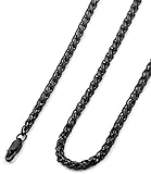 Jstyle Jewelry 4MM Stainless Steel Wheat Necklace for Men Women Chain Link 18-36 Inch