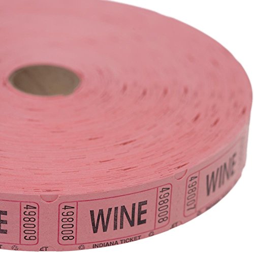 Pink wine ticket roll