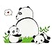 Voberry® Home Decor Mural Vinyl Wall Sticker Removable Cute Panda Mom and Kids Family Nursery RoomWall Art Decal for Kids' Room