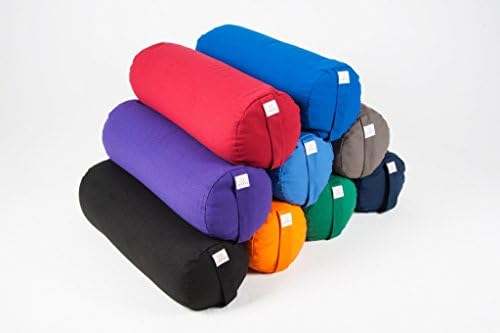 Ekotex 100% Organic Round Yoga Bolster - Buckwheat Filled, 9 Colours Available