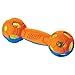 Nerf Dog 7in LED Bash Barbell - Blue/Orange, Dog Toy