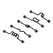 Ruifan 5PCS Industrial Barbell Earring Stainless Steel 14 Gauge Cartilage Earring Body Piercing 1 1/2 Inch(38mm)- Coil, Wave, Twister, Spiral,Heart(Black)