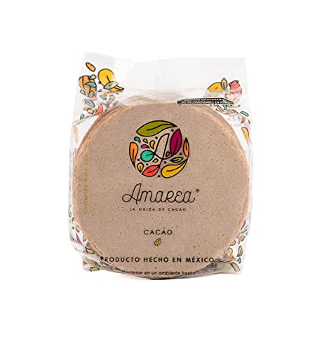AMAREA® Obleas de Amaranto sabor Cacao | Snack Saludable Bajo en Calorías | Sin Azúcar Añadido | Gluten Free y Vegano | Alto en Proteína | 6 Paquetes de 50g