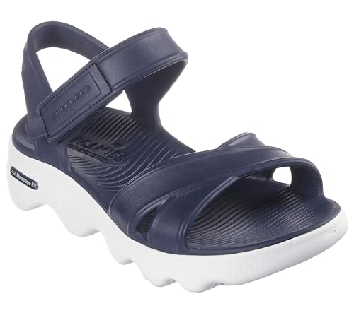 Skechers Women’s Foamies Massage Fit-Heartfelt Water Shoe, Navy/White, 12