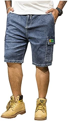 Men's Loose Blue Denim Shorts Summer 