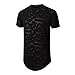 UNRESTRAINED Mens Streetwear Swag Clothing Extended T shirt Black L