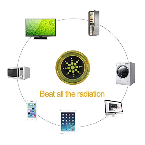 Tvoip Quantum Shield Sticker Mobile Phone Sticker for All Mobile Phones iPad iPod MacBook Computer Laptop Anti Radiation Protection from EMF Fusion Excel Anti-Radiation-Qty 6Pcs (Gold) - Thumbnail 4