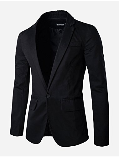 Allegra k men notched lapel one button closed flap pock…