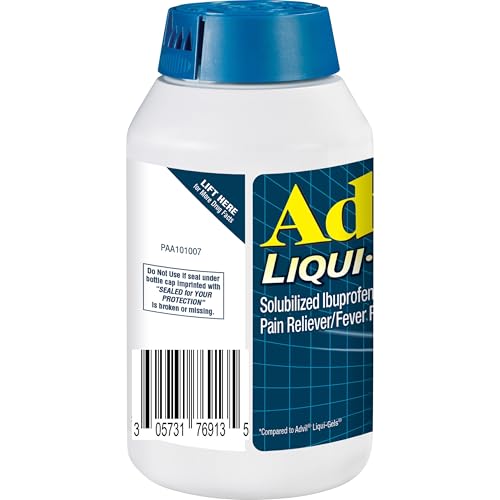 Advil Liqui-Gels minis Pain Reliever and Fever Reducer, Pain Medicine for Adults with Ibuprofen 200mg for Pain Relief - 200 Liquid Filled Capsules