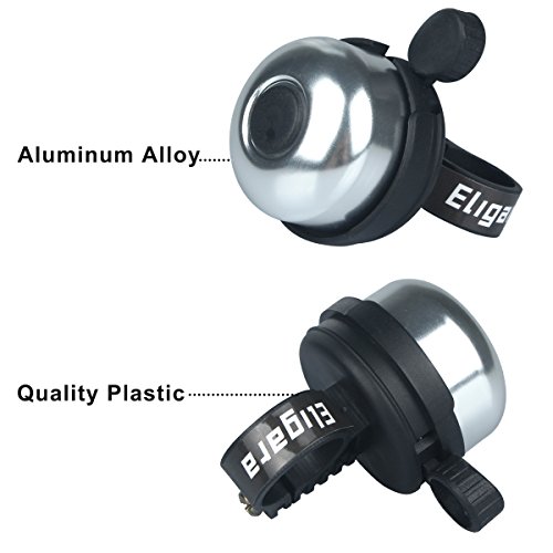 image for Eligara Bicycle Bell by Aluminum Alloy Bike Bell with Loud, Long, Cris