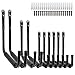 CoolYeah Garage and Garden Storage Utility Hooks with Jumbo Arm, 3 Sizes (Pack of 10)