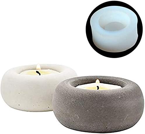 Cobblestone Candle Holder Concrete Mold Candlestick Silicone Mold Flowerpot Mould Cement Clay Crafts Mould Gypsum Plaster Desktop Decoration Clay Molds Ceramics Pottery Considerate Service Www Klevering Com