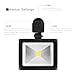 Warmoon LED Motion Sensor Flood Light 30W Outdoor IP65 Waterproof 6500K Daylight White Security Wall lighting With Sensitive Detector for Entryways, Stairs, Porch, Yard, Garage