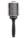 Best Boar Bristle Round Barrel Hair Brush Cristalbox, Three-type Bristles, Triple Protection, Ball Tipped Bristle, Velvet Touch, Perfect for Drying, Styling, Straightening, Curling, 2 Inch