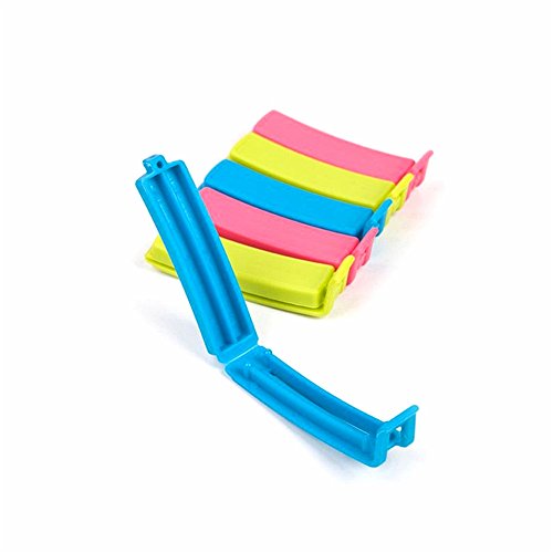 6PCS Bag Sealing Clips Plastic Rack Holder Kitchen Food Fresh-Keeping Clips Clamp Sealer
