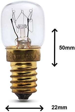 240v 25w oven lamp for use within a AEG oven. 240v. 300° Heat resistant. SES (E14) Small Edison Screw cooker light bulb