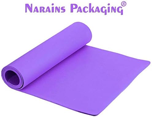 Narains Packaging Yoga Mat with Carrying Strap Extra Large Non-Slip, Moisture-Resistant, and Cushioned Yoga, Gym Mat Fitness Mat & Floor Exercise mat for Men & Women